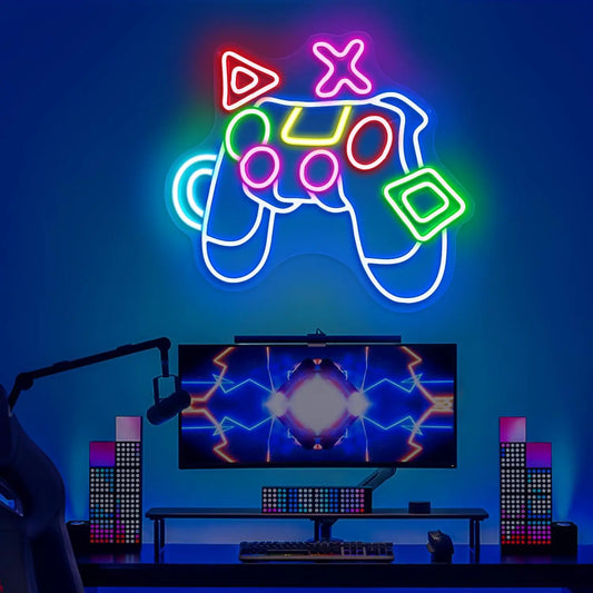 Game Neon Sign LED Neon Light for Wall Decor USB Powered for Bedroom Bar Shop Game Room Man Cave Decor Gift for Game Lover