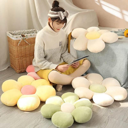 35/45cm Stuffed Six Petal Flower Cushion Sunflower Pillow