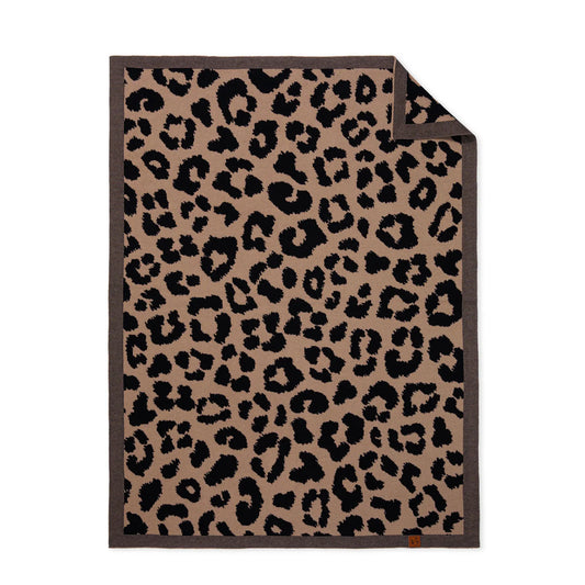 Leopard Jacquard Knit Baby Blanket