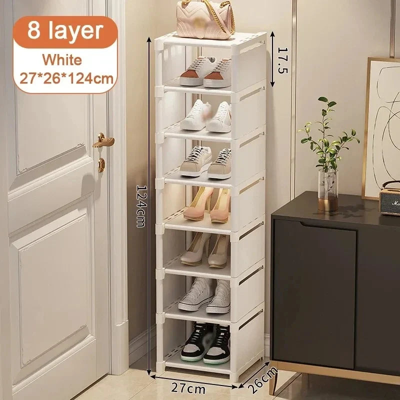 Multi-Layer Stackable Shoe Cabinet Shoes Storage Rack foldable free combination shoe rack For Entry Wall Corner Shoes Shelf