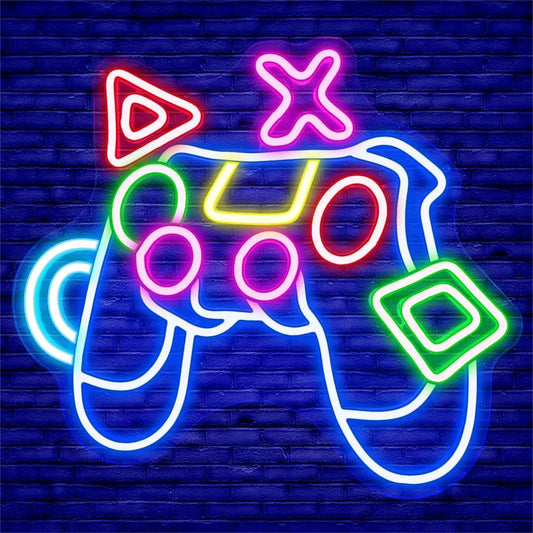 Game Neon Sign LED Neon Light for Wall Decor USB Powered for Bedroom Bar Shop Game Room Man Cave Decor Gift for Game Lover