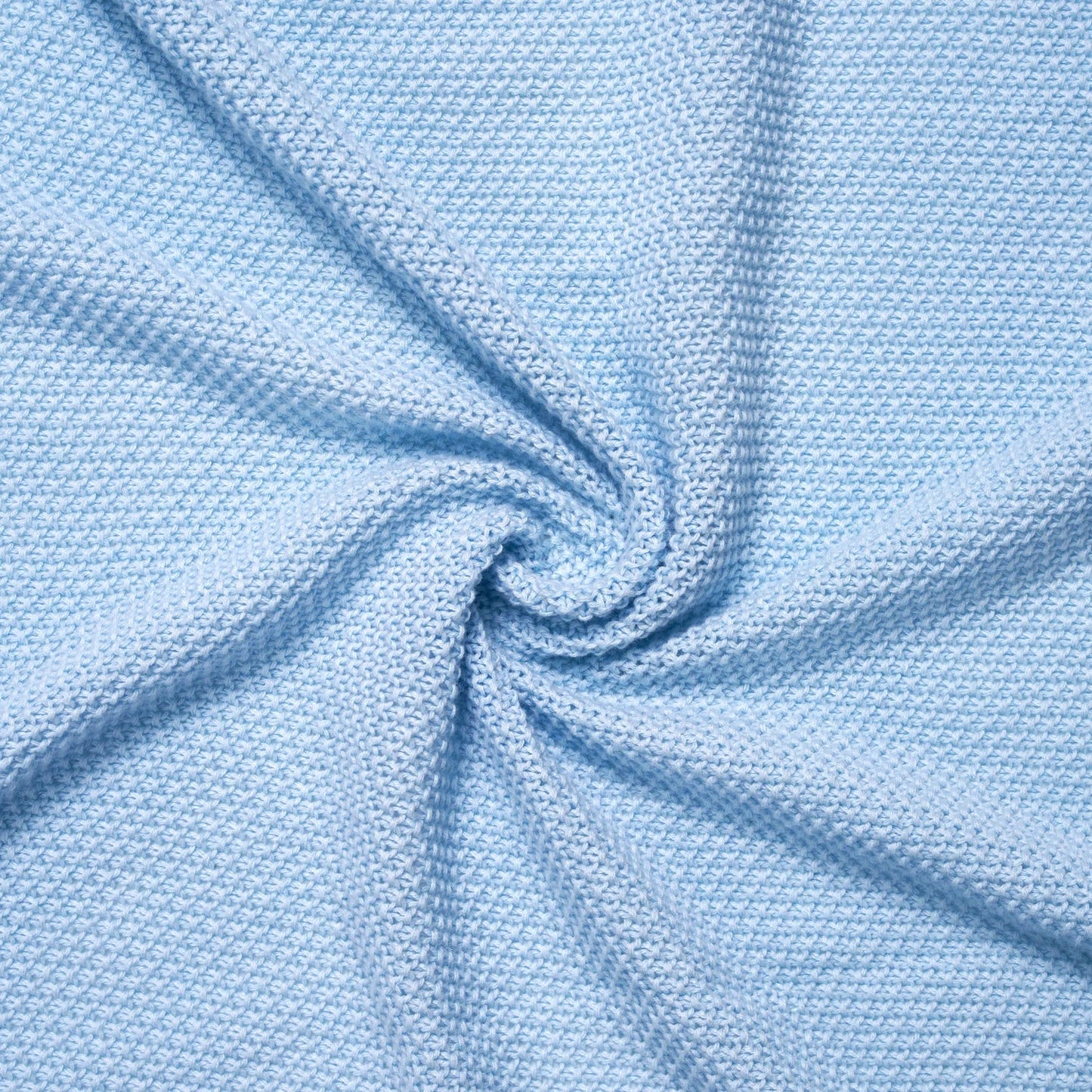 Heirloom Lace Knit Baby Blanket in Baby Blue
