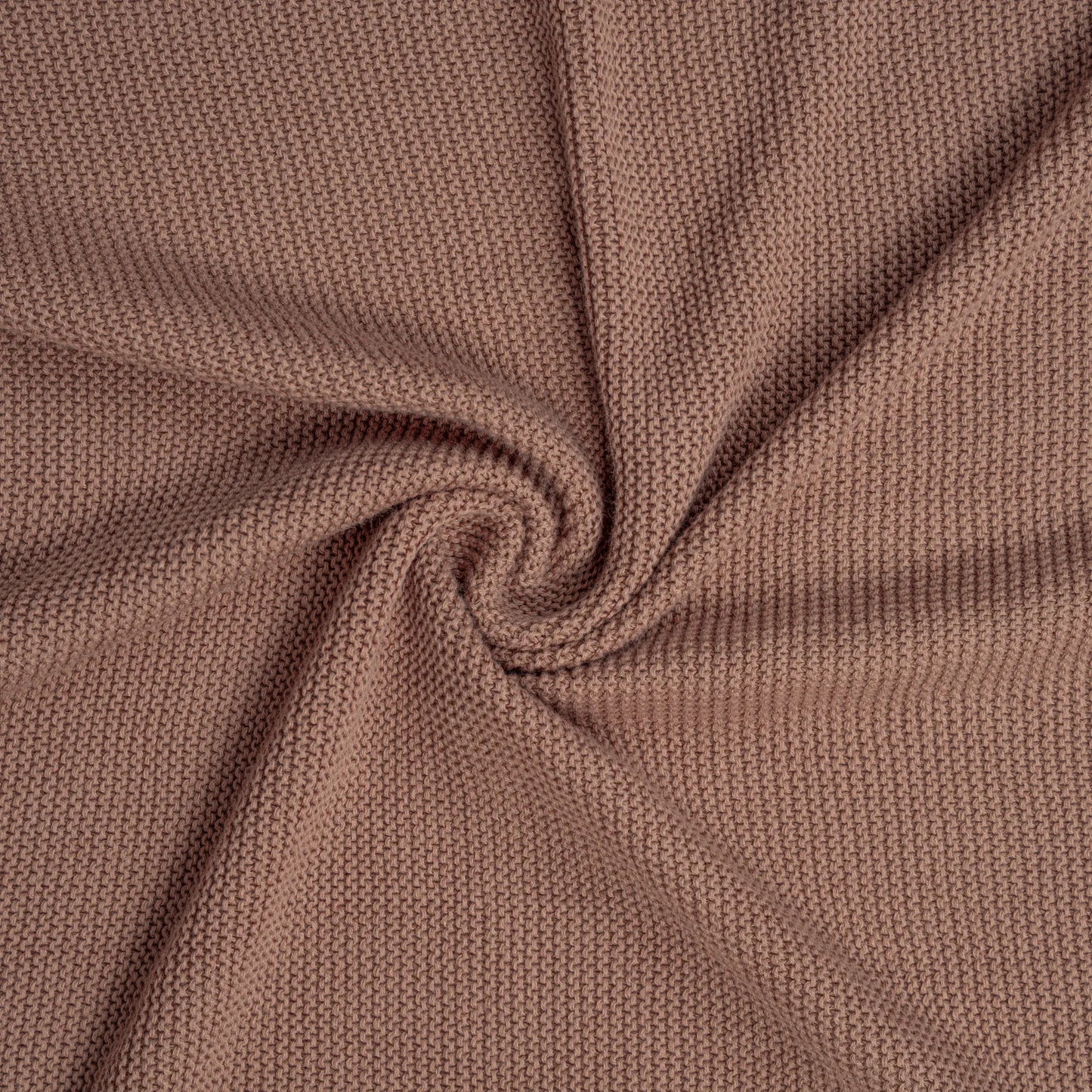 Ruffled Edge Knit Baby Blanket in Mocha