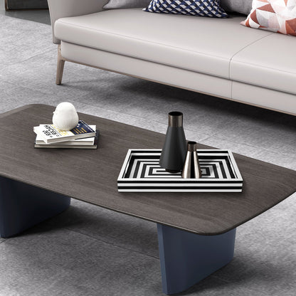 Black White Concentric Tray Coffee Table Ottoman 11x17 12x12