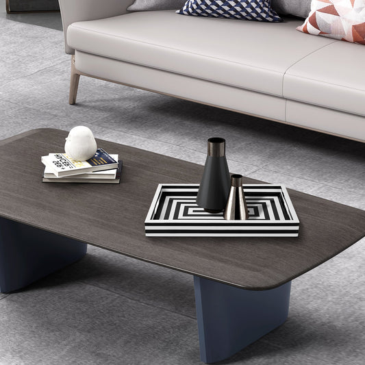 Black White Concentric Tray Coffee Table Ottoman 11x17 12x12