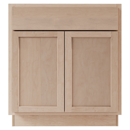 Maple Unfinished 30" Bathroom Vanity Sink Base Cabinet