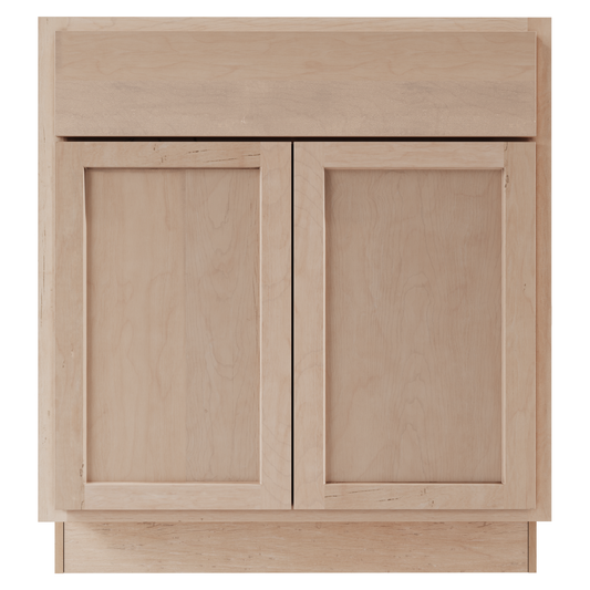 Maple Unfinished 30" Bathroom Vanity Sink Base Cabinet