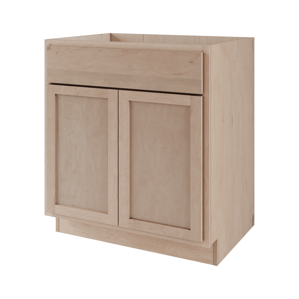 Maple Unfinished 30" Bathroom Vanity Sink Base Cabinet