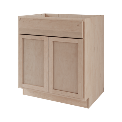 Maple Unfinished 30" Bathroom Vanity Sink Base Cabinet