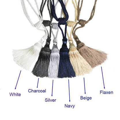 Curtain Tiebacks Tassel Curtain Clips Rope Curtain Tie Backs Holdbacks Decorative  Curtain Holder Accessories For Drape Curtain Holdbacks Braided Buckle Home Decorative Window Drapery Ball Tassels Tieback 50cm