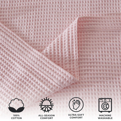 100% Cotton Waffle Weave Blanket - Mikala Collection